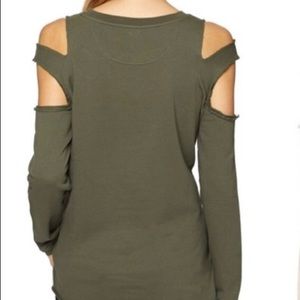 SANCTUARY Cold Shoulder Sweatshirt